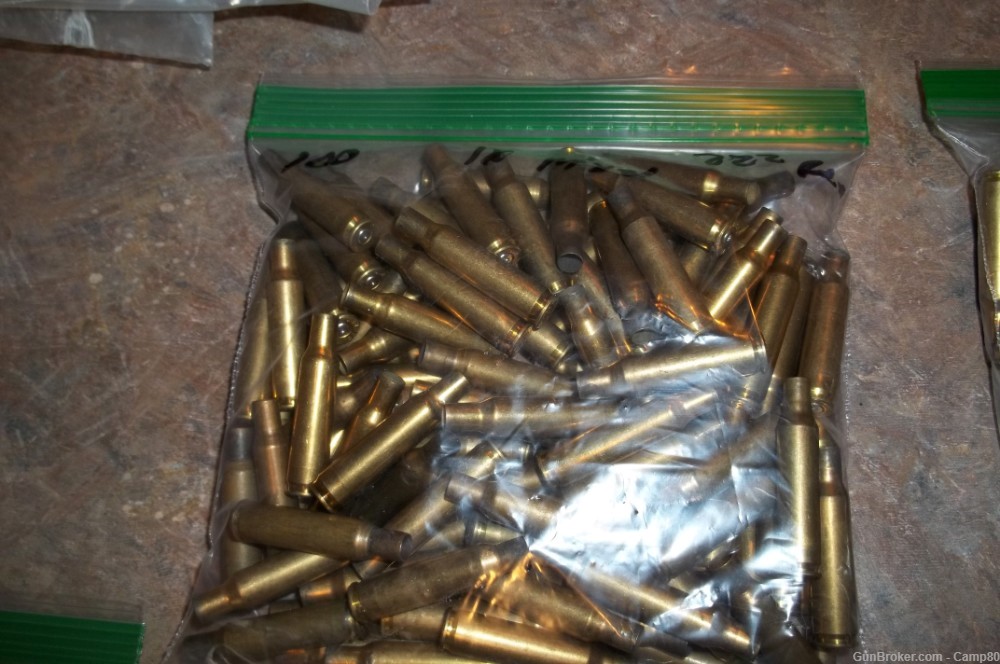 222 Rem, Once Fired Brass, 100ct-img-0