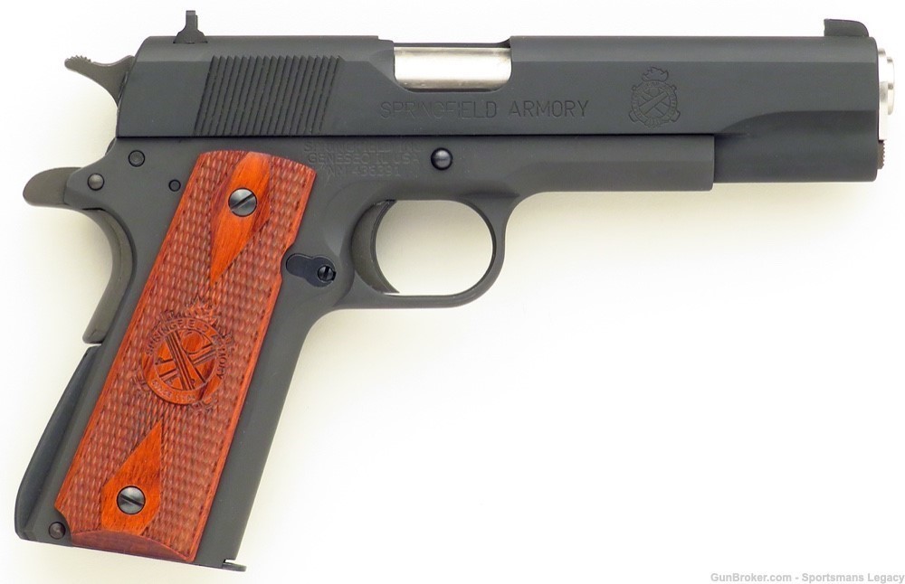 Springfield 1911-A1 Mil-Spec Package .45 ACP, 4 mags, leather, 99 percent-img-1
