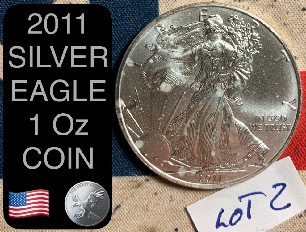 2011 American Silver Eagle 1 Oz Coin Uncirculated Lot #2-img-0