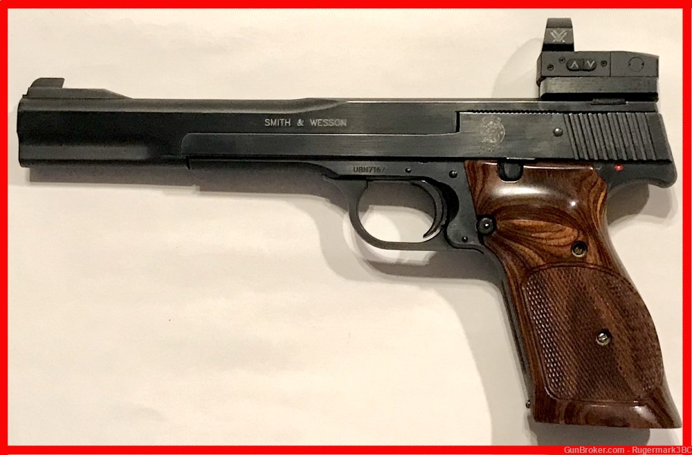 Smith & Wesson Model 41 Semi Auto Pistol 7inch 22LR w/6 Mags, Venom Red Dot-img-2