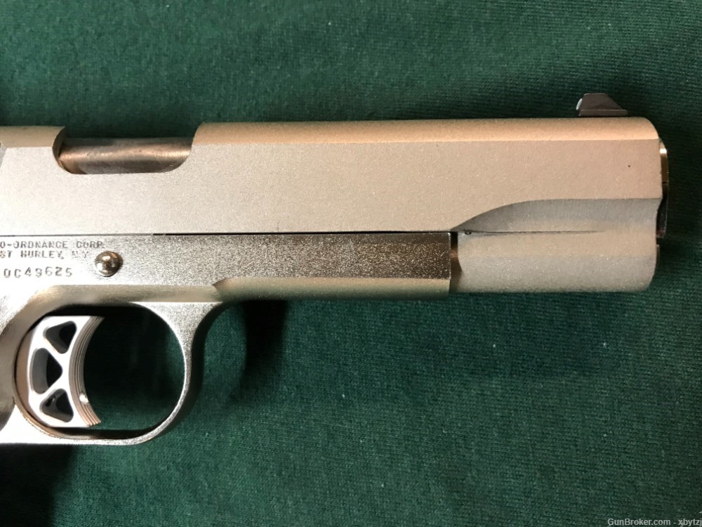 Auto-Ordnance 1911 45acp West Hurley NY nickel plated, 3# trigger, Wilson  -img-12