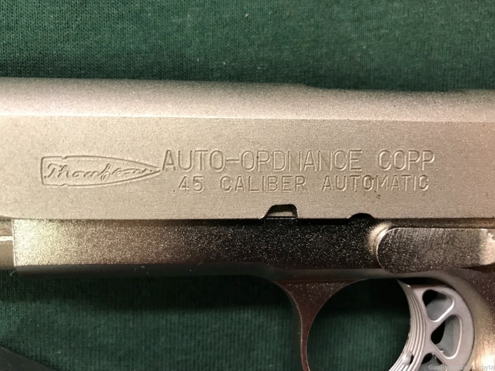 Auto-Ordnance 1911 45acp West Hurley NY nickel plated, 3# trigger, Wilson  -img-4