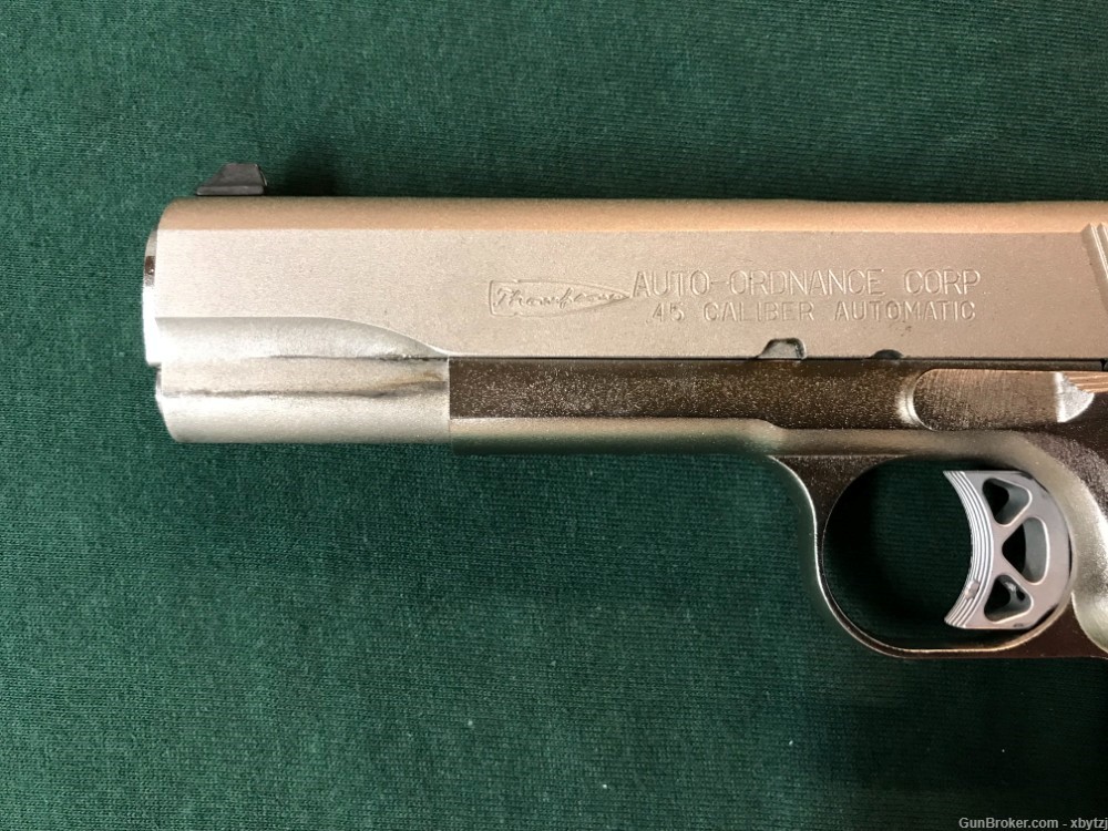 Auto-Ordnance 1911 45acp West Hurley NY nickel plated, 3# trigger, Wilson  -img-14