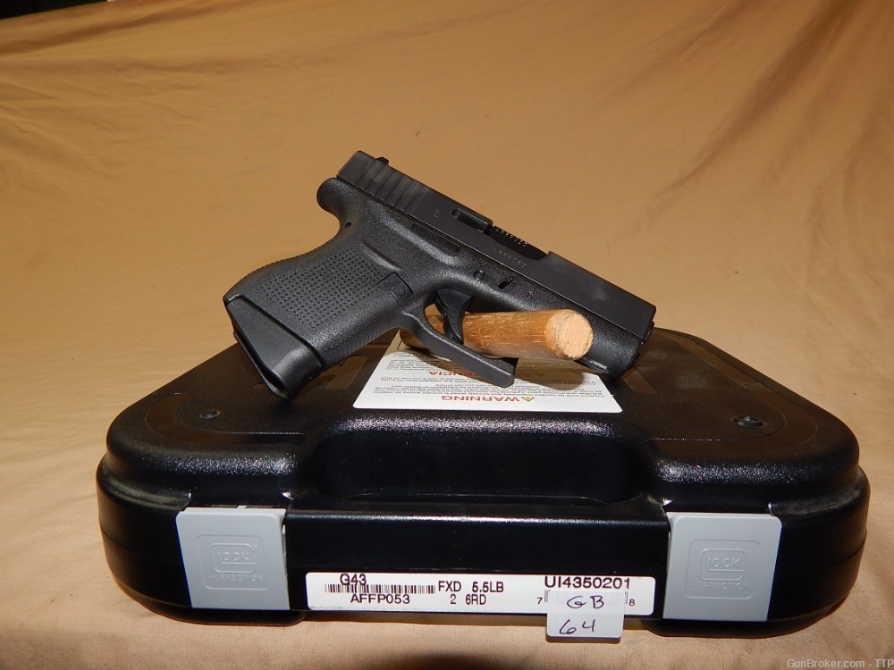 GLOCK G43 43 9MM VERY SMALL POCKET SIZE GUN-img-1