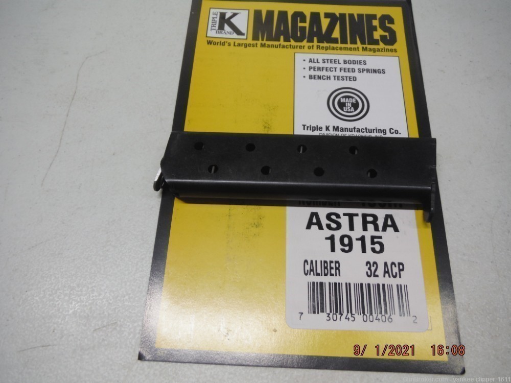 ASTRA 32 Magazine 9RD Model 1915 Astra 32ACP Magazine -img-0