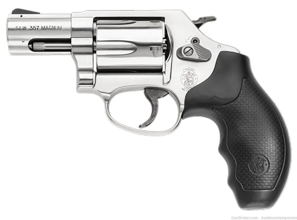 Smith & WESSON 162420 Model 60 357MAG or 38 SPL+P 5RD 2.12" SS BLACK GRIP -img-1