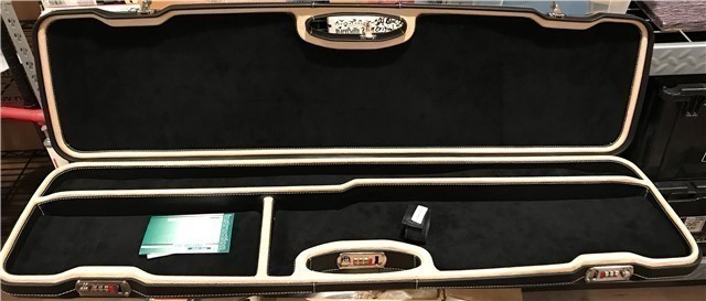 Negrini Leather Over Under Shotgun Case 36" Barrel Compartment-img-0