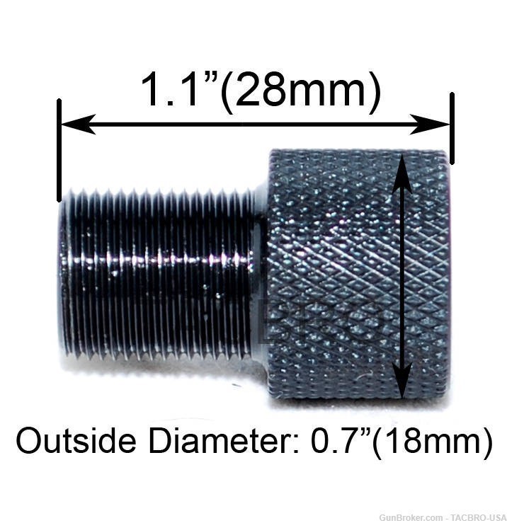 TACBRO Steel Muzzle Thread Adapter Convert 13.5x1 LH to 1/2x28 RH-img-2