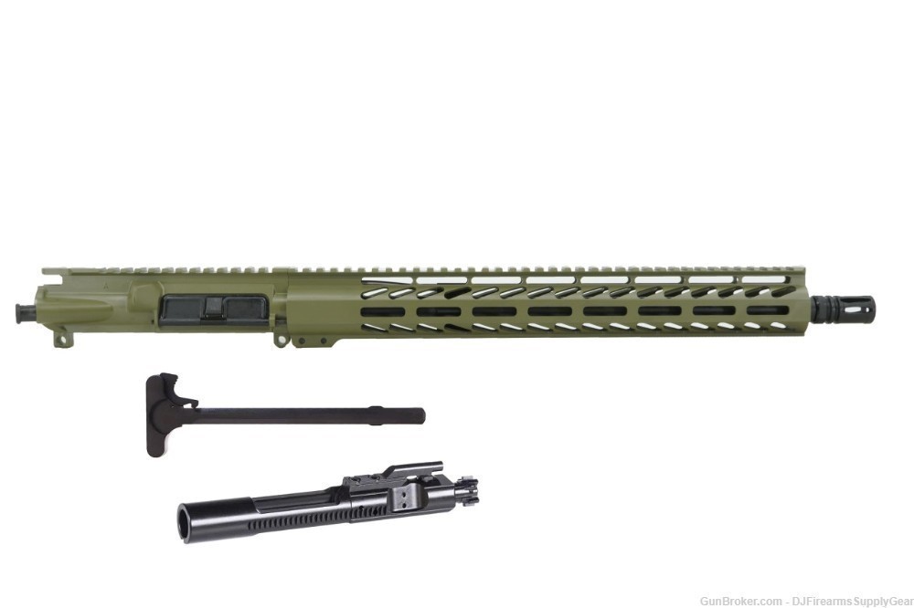 AR-15 300 AAC 16" BAZOOKA GREEN Cerakote Complete Upper Receiver w 15" MLOK-img-0