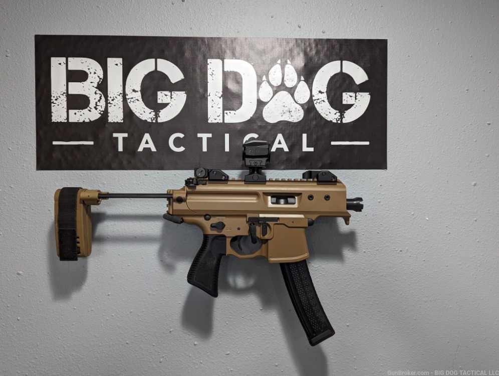 SIG SAUER MPX COPPERHEAD 9MM 3.5IN COYOTE CERAKOTE, HOLOSUN SCRS, 2 MAGS -img-1