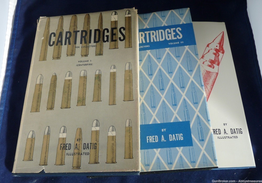 3 Cartridges Collectors Datig books Vol I II III sporting military referenc-img-0