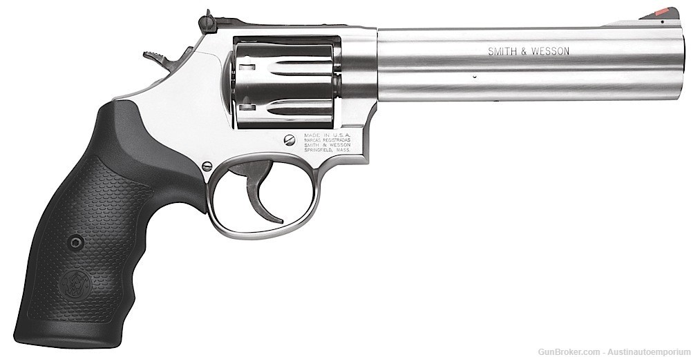 Smith & WESSON 164198 Model 686 PLUS 357 MAG/38 SPL+P SS 6" 7RD Back GRIP -img-0