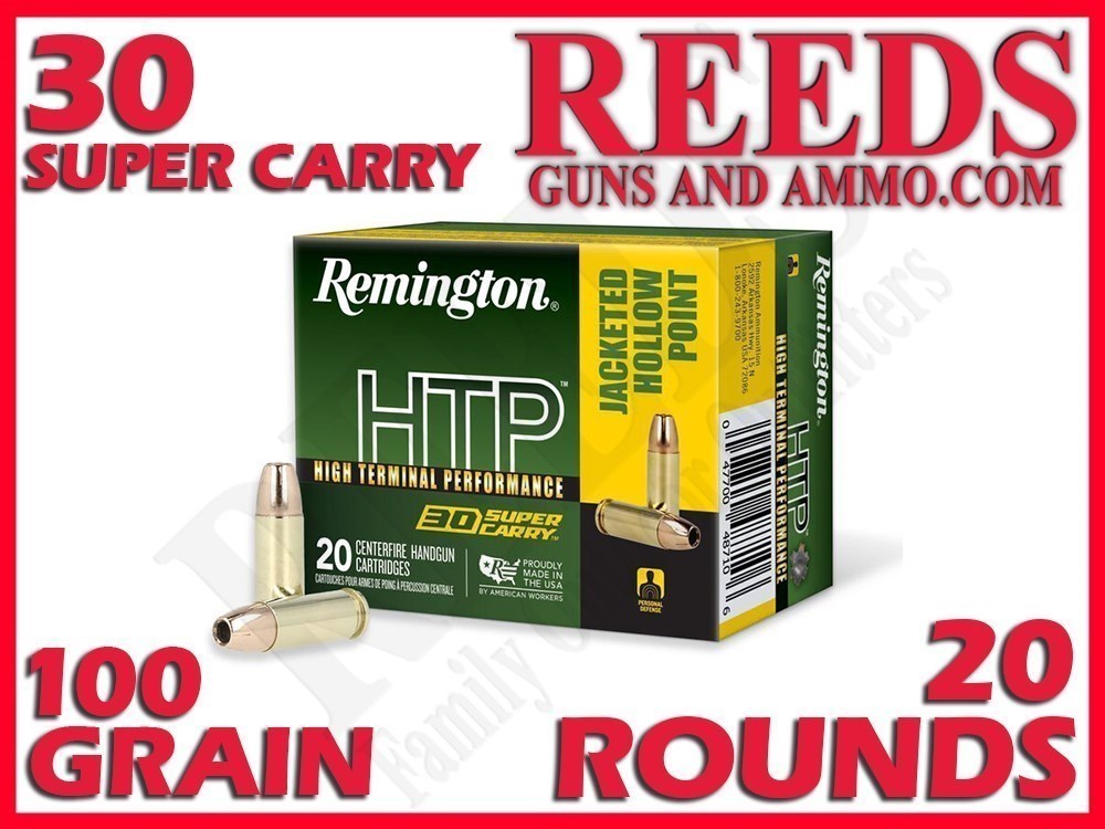 Remington HTP JHP 30 Super Carry 100 Grain 20Rd R20019-img-0
