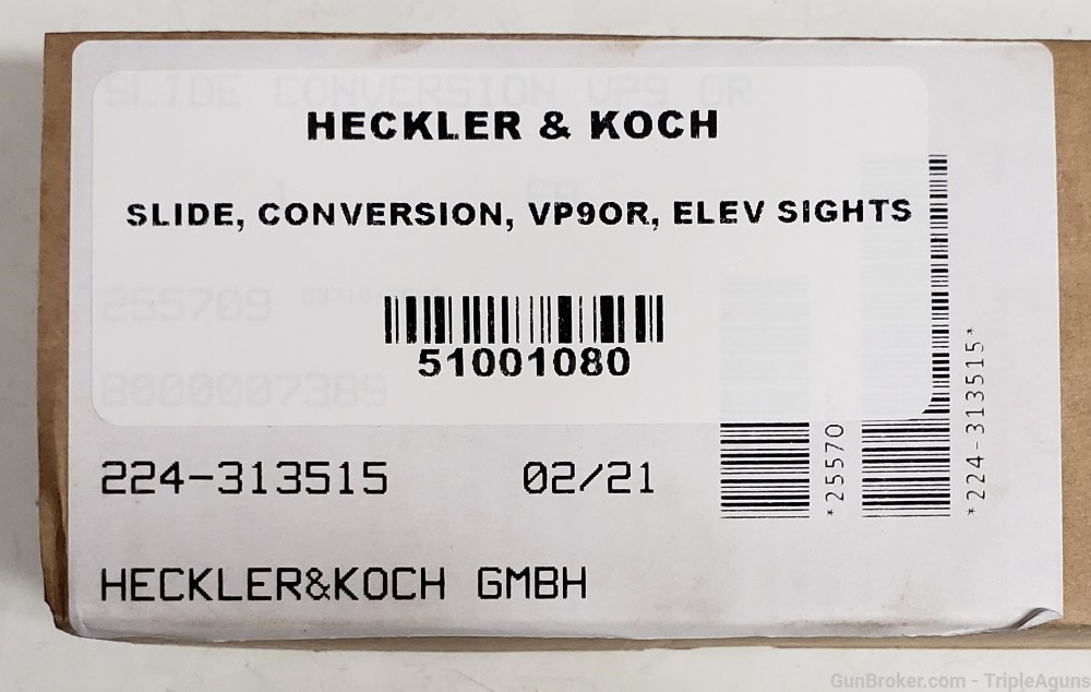 Heckler & Koch H&K VP9 complete slide optics ready no plates 51001080-img-7