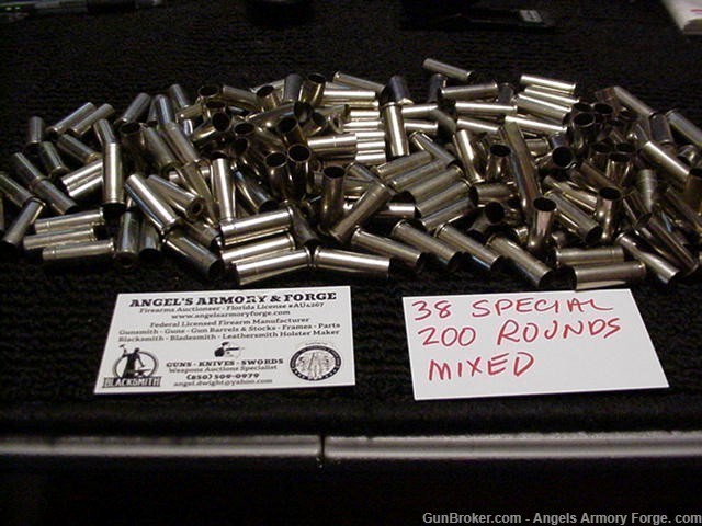 200 Rds 38 Special Empty Deprimed Polished Brass Shells 38spl-img-0