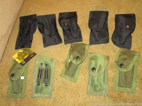 10 - 9mm Clip Pouches - OD & Black - The last of these-img-0