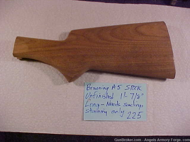 Browning A5 Buttstock, Unfinished, 11-7/8" Long-img-0