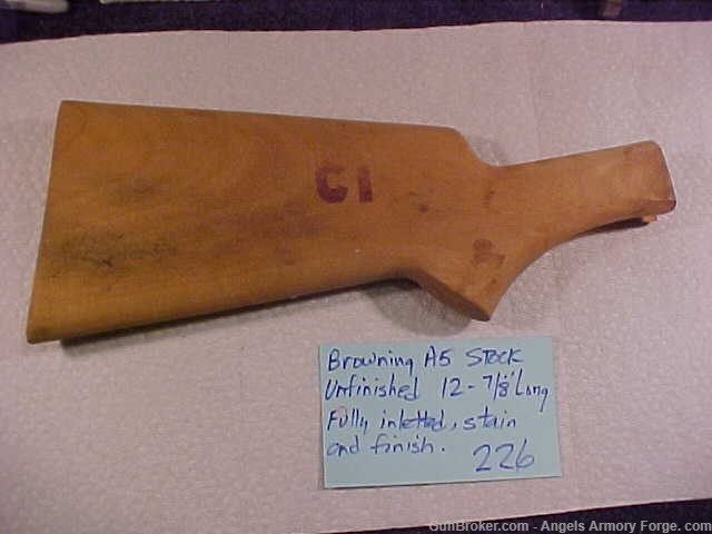 Browning A5 Buttstock, Unfinished, 12-7/8 long-img-1
