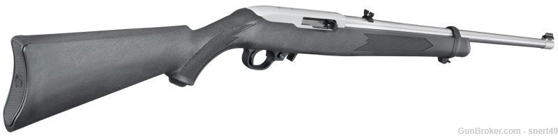 Ruger 10/22 22 LR Stainless Steel 18.5” Bbl 10+1 Blk Synthetic Stock #1256-img-2
