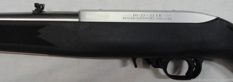 Ruger 10/22 22 LR Stainless Steel 18.5” Bbl 10+1 Blk Synthetic Stock #1256-img-10