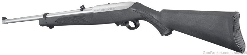 Ruger 10/22 22 LR Stainless Steel 18.5” Bbl 10+1 Blk Synthetic Stock #1256-img-3