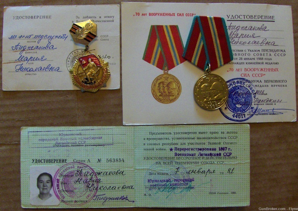 Medals awarded to Russian-Soviet veteran of WWII female Pidzhakova Maria-img-0