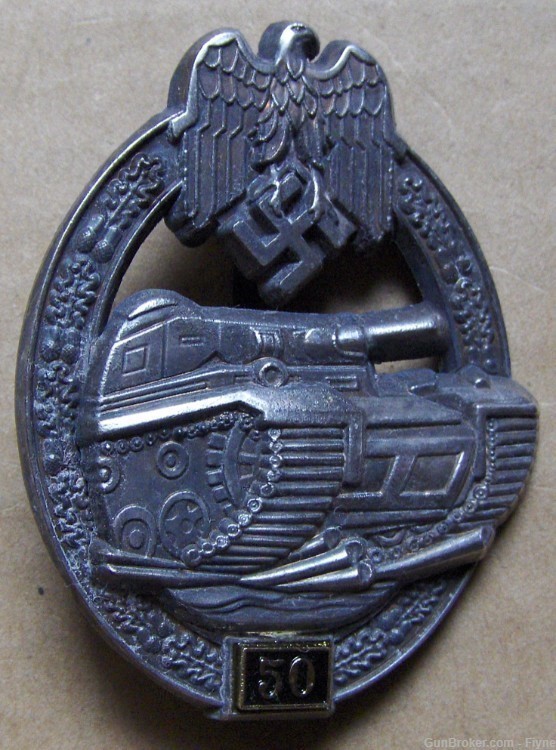 Germany, Badge 50 on Tank Assaults' REPRODUCTION WWII swastika-img-0