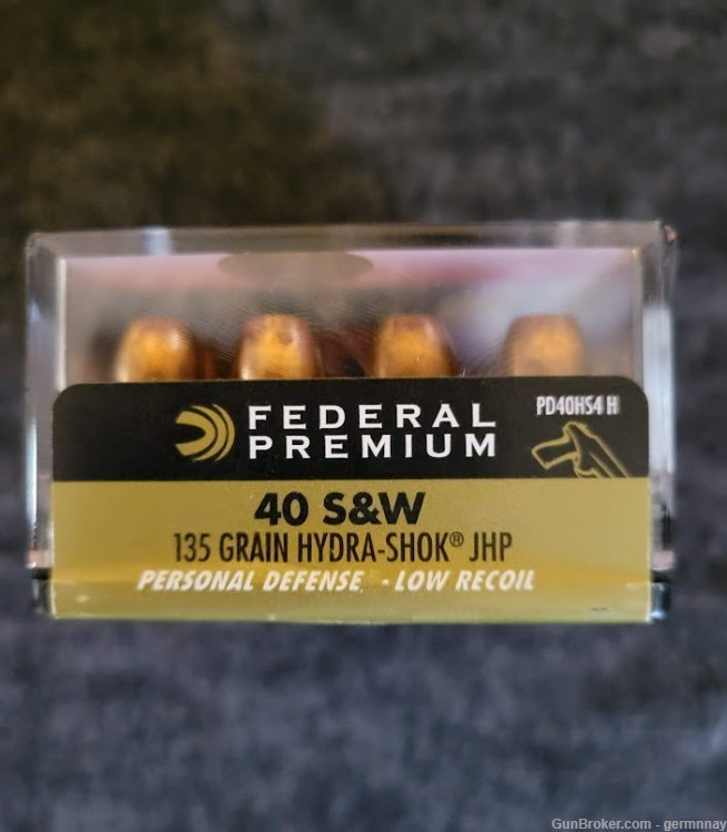 Federal Premium 40 S&W 135 gr Low Recoil 20 rd box-img-0