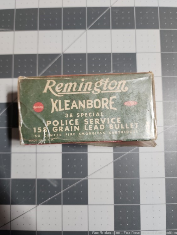 Vintage Remington Kleanbore .38 Special Police Service, MINT Full Box-img-0