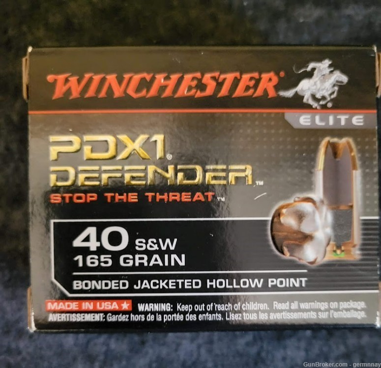 Winchester PDX1 Defender 40 S&W 165 gr. 20 rd box-img-0