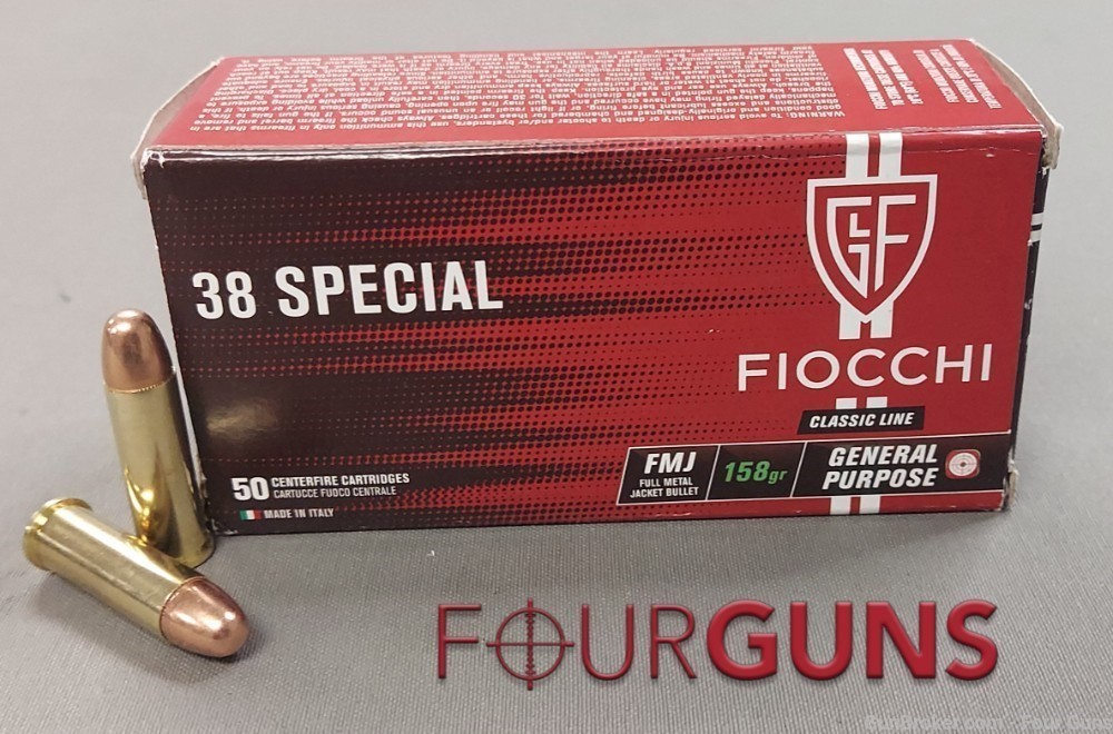 Fiocchi Classic Line General Purpose .38 Special 158gr FMJ Ammo 50rds-img-0