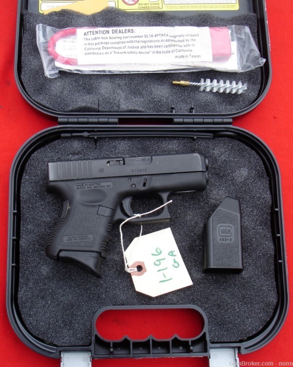 Glock 33 Gen. 3, ONE Magazine, Cleaning Rod, Lock, Loader, Nice In Box GA-img-0