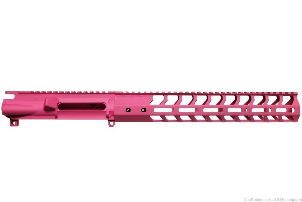 AR15 Stripped upper | Cerakote Pink | 12" MLOK Handguard Combo (MADE IN USA-img-0