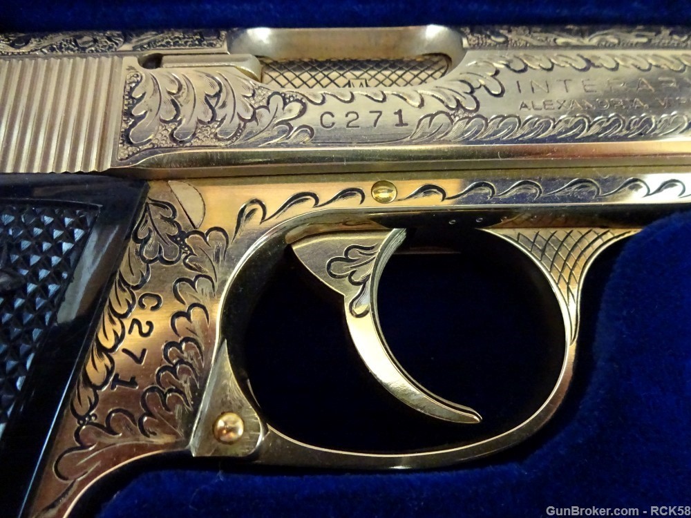 WALTHER INTERARMS PPK/S .380 FACTORY ENGRAVED 24K GOLD *NEW IN CASE*-img-8