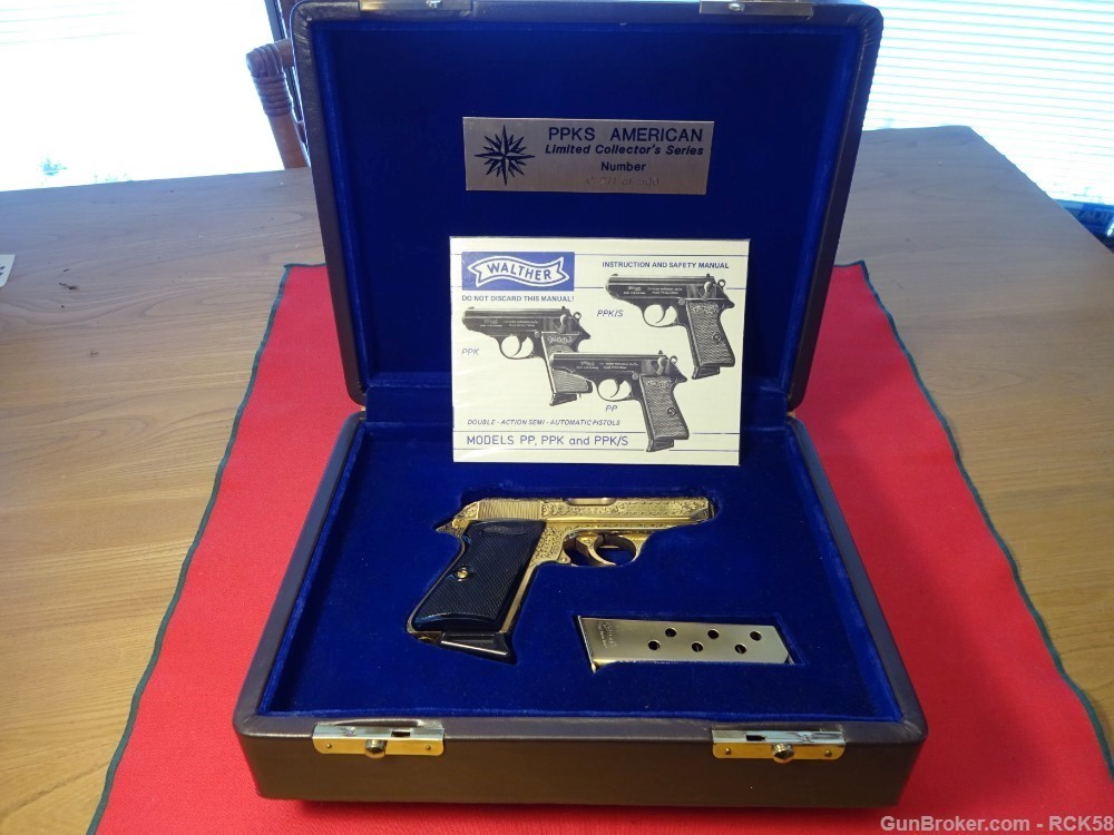 WALTHER INTERARMS PPK/S .380 FACTORY ENGRAVED 24K GOLD *NEW IN CASE*-img-12