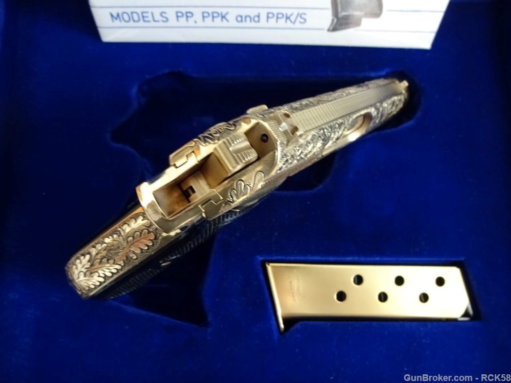 WALTHER INTERARMS PPK/S .380 FACTORY ENGRAVED 24K GOLD *NEW IN CASE*-img-5