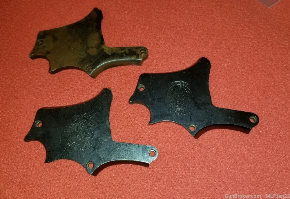 3 Smith & Wesson sideplates K frame blue parts-img-0