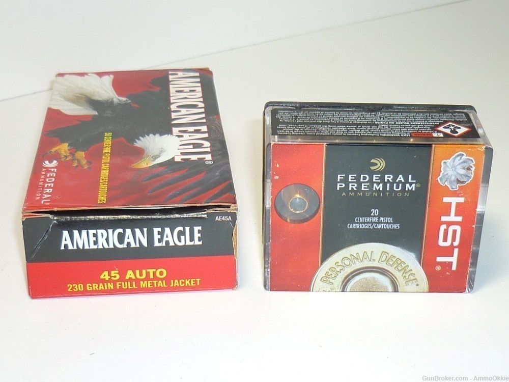 70rd - FEDERAL COMBO - HST and FMJ - 45 ACP - American Eagle 230gr - 1911-img-1