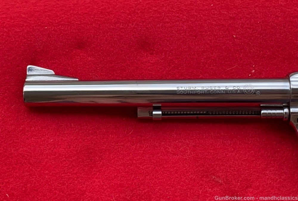 Ruger old model Super Blackhawk 44 mag 7.5" low 4-digit LONG FRAME, nickel-img-8