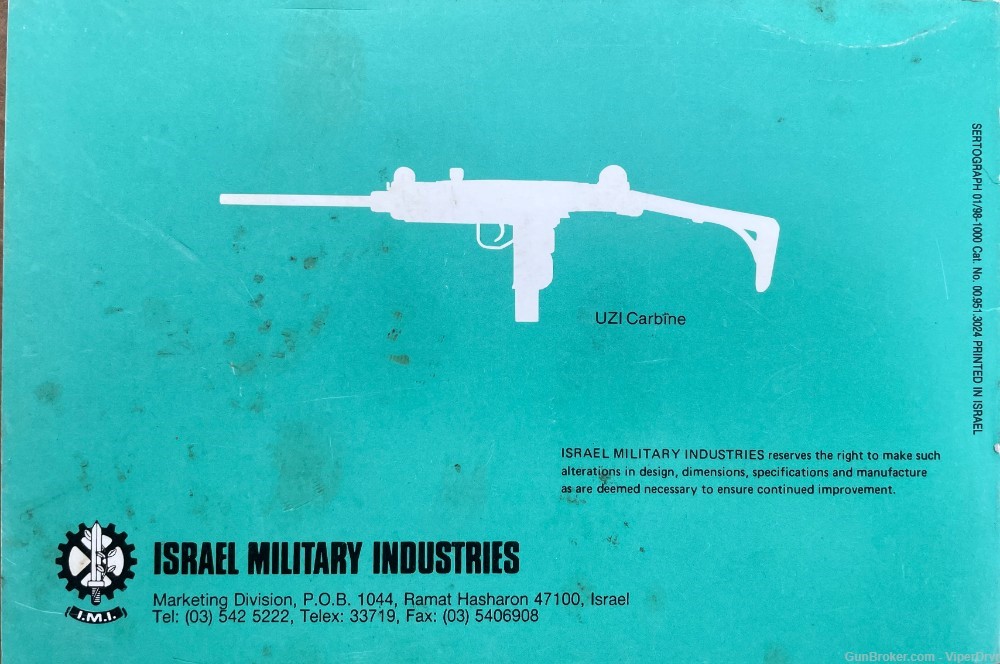 Uzi Carbine .22 LR Conversion Kit Instruction Manual-img-1
