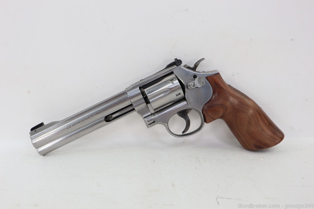 Rare Nice Stainless Smith & Wesson 617-5 .22 LR Revolver W/ Box W/ 6" BBL -img-6