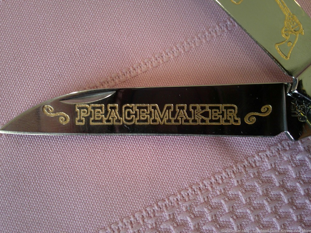 Rare Case XX Colt .45 Peacemaker Gold Etched Blue Trapper #3 of 300 Made!-img-17