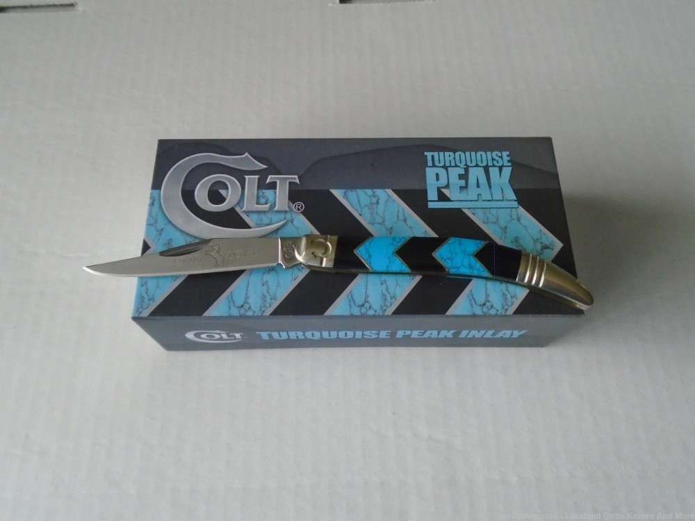 New in the Box Colt CT687 Turquoise Peak Texas Toothpick Knife!-img-3