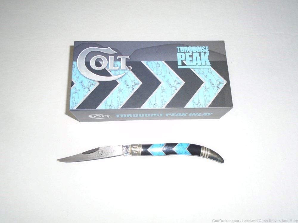 New in the Box Colt CT687 Turquoise Peak Texas Toothpick Knife!-img-7