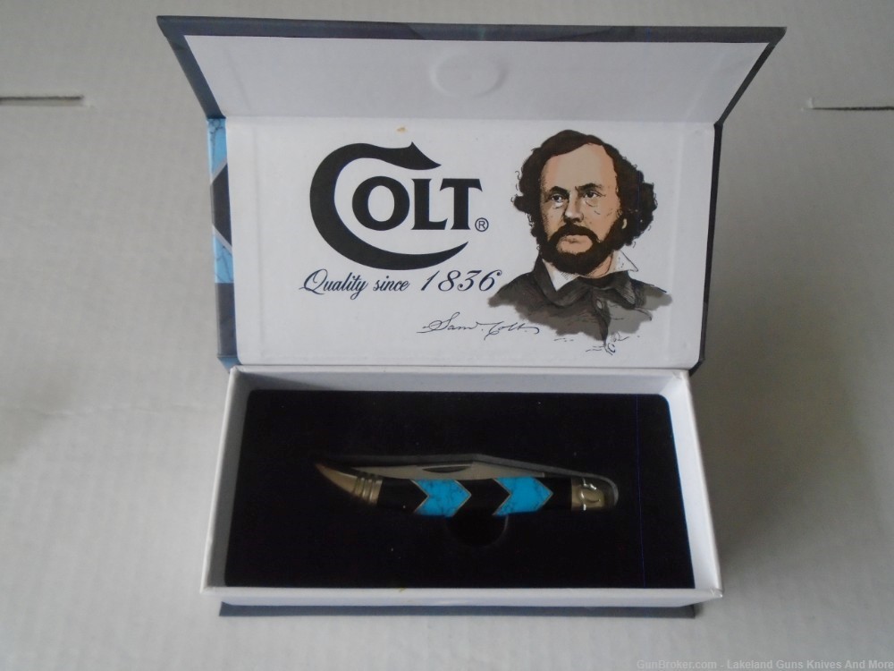 New in the Box Colt CT687 Turquoise Peak Texas Toothpick Knife!-img-8