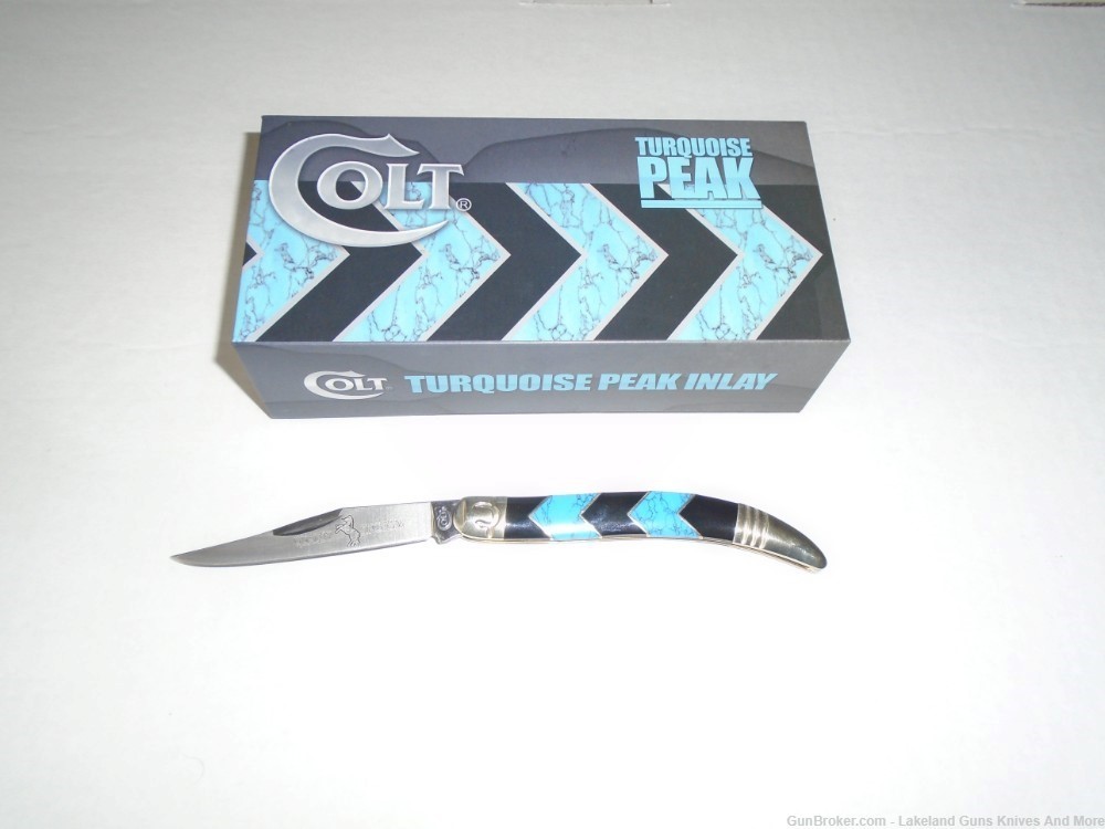 New in the Box Colt CT687 Turquoise Peak Texas Toothpick Knife!-img-6