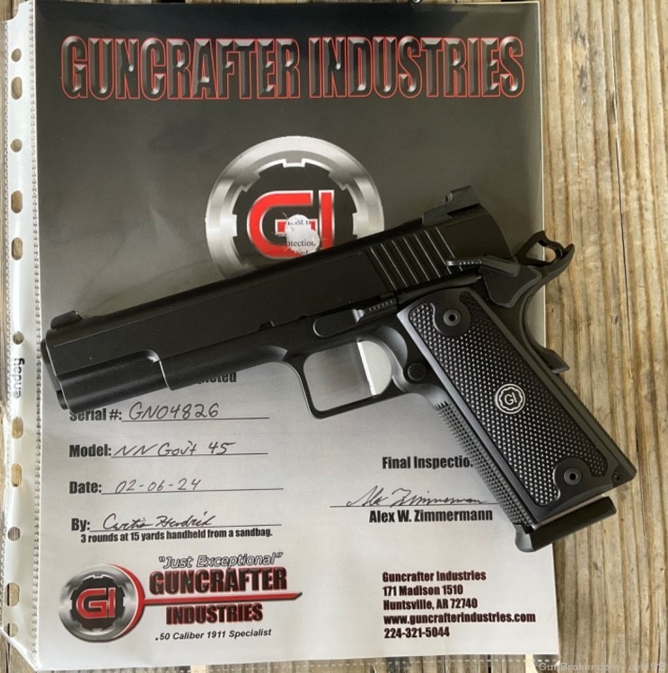 Guncrafter Industries No Name Custom Order .45ACP, New!-img-15