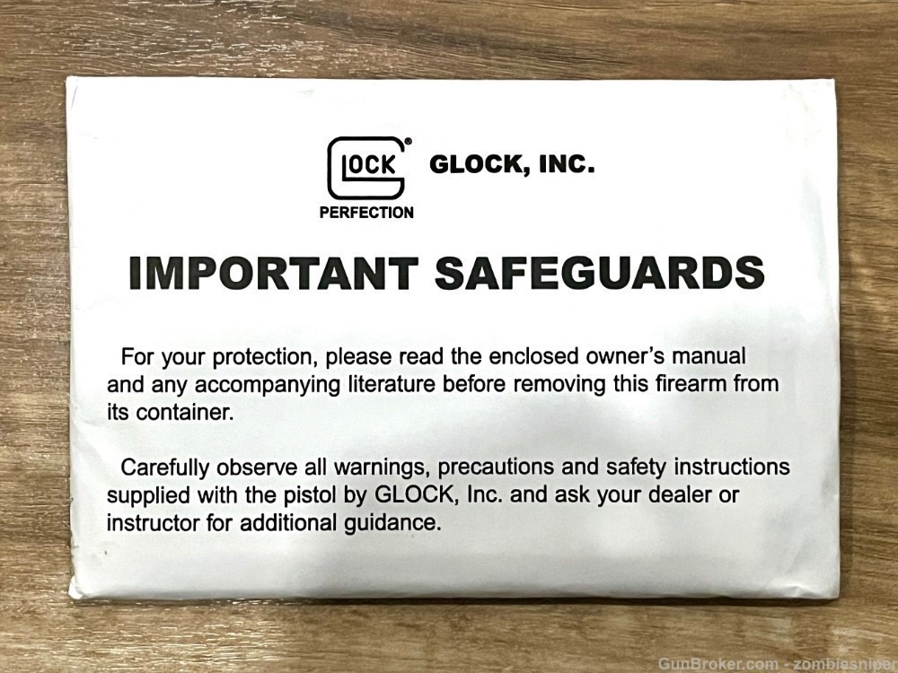 New Sealed Glock Manual -img-0