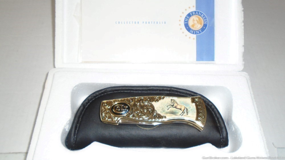 NIB VERY RARE *GOLD ENGRAVED* Colt Rampant Pony Folding Knife SOLD FOR $965-img-51