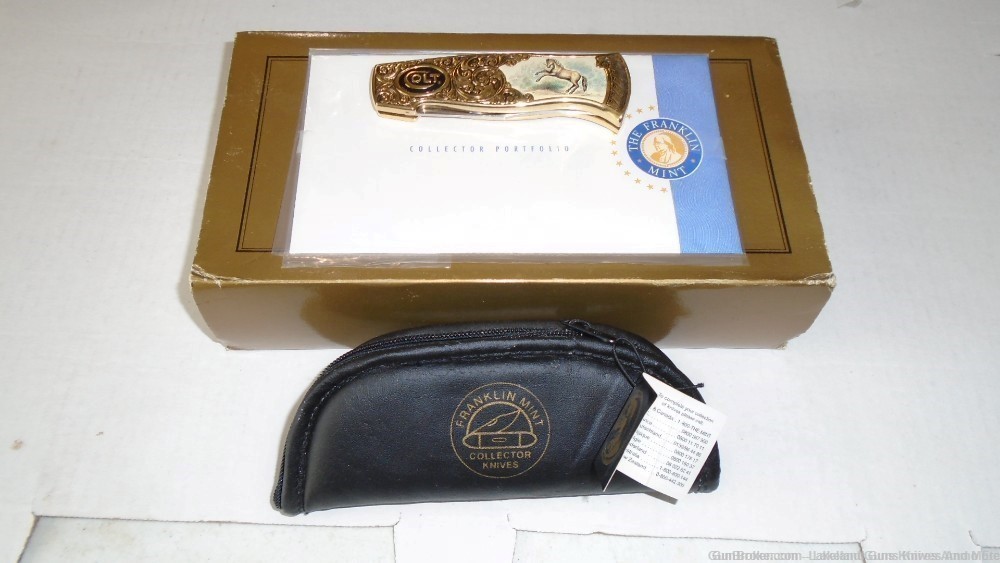 NIB VERY RARE *GOLD ENGRAVED* Colt Rampant Pony Folding Knife SOLD FOR $965-img-46